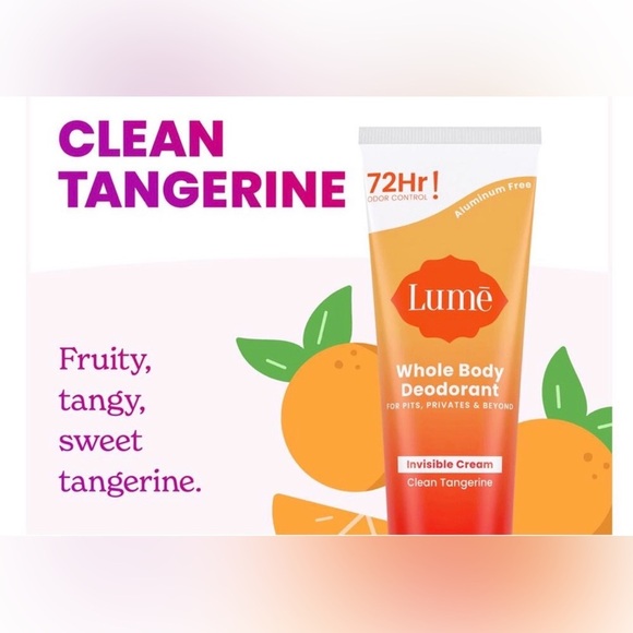 Lume Accessories - 3PCS of Mini Lume Whole Body Deodorant - Clean Tangerine